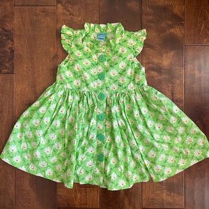 Little Miss Marmalade Green Daisy Dress